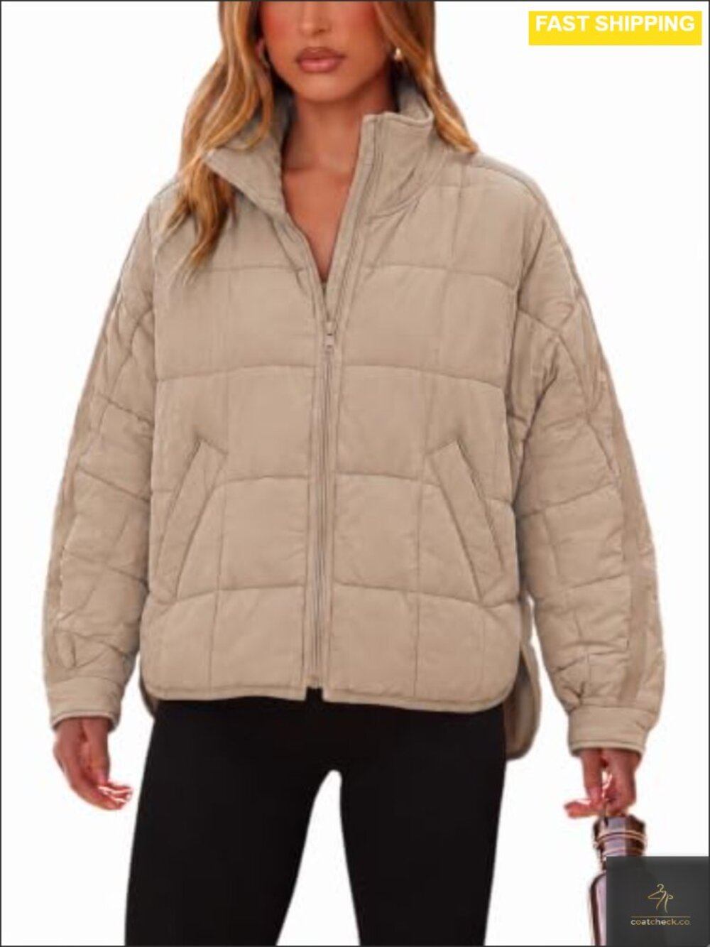 Women's Lightweight Quilted Puffer Jacket Casual Padded Zip Coat